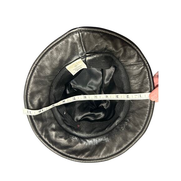 Vintage genuine lambskin black hat USA made - Picture 7 of 7